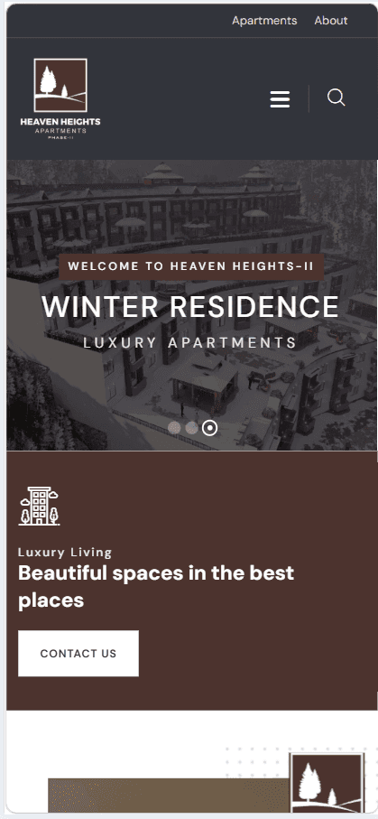 Heaven Heights II mobile luxury apartment floor plans and sales inquiry interface