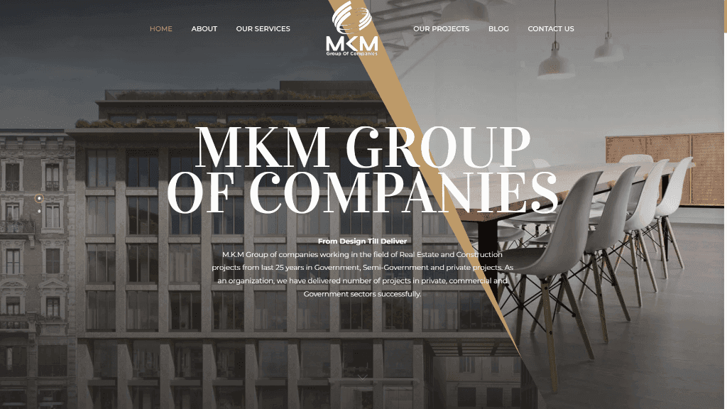 MKM Group corporate real estate conglomerate and construction subsidiaries portfolio website