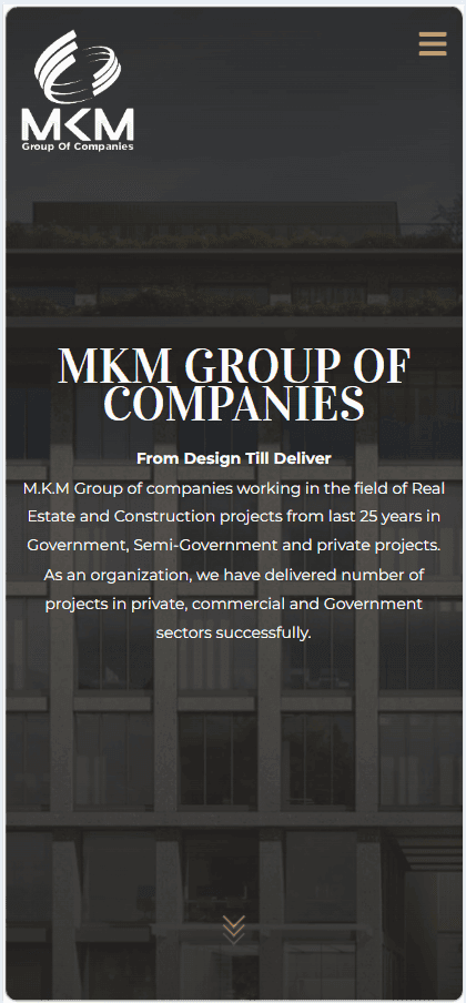 MKM Group mobile corporate portfolio and subsidiary company navigation
